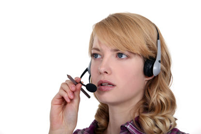 person on a headset