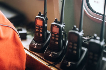 row of walkie talkies